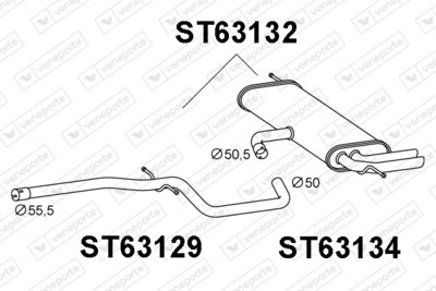ST63132 VENEPORTE Глушитель выхлопных газов конечный