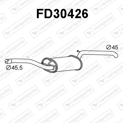 FD30426 VENEPORTE Глушитель выхлопных газов конечный