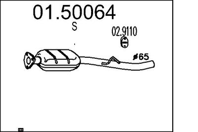 0150064 MTS Средний глушитель выхлопных газов