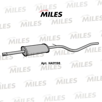 HA01198 MILES Средний глушитель выхлопных газов