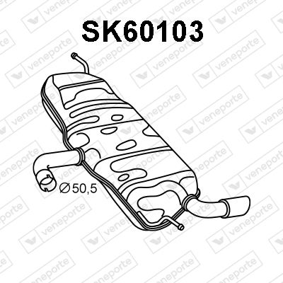 SK60103 VENEPORTE Глушитель выхлопных газов конечный