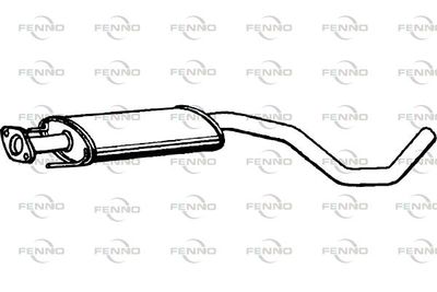 P4145 FENNO Средний глушитель выхлопных газов