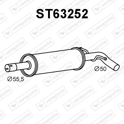 ST63252 VENEPORTE Предглушитель выхлопных газов