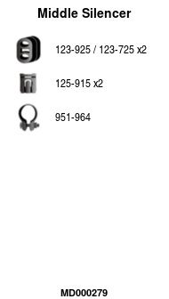 MD000279 FA1 Средний глушитель выхлопных газов