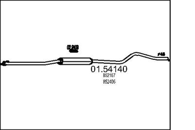 0154140 MTS Средний глушитель выхлопных газов