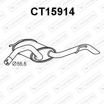 CT15914 VENEPORTE Глушитель выхлопных газов конечный