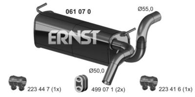 061070 ERNST Глушитель выхлопных газов конечный