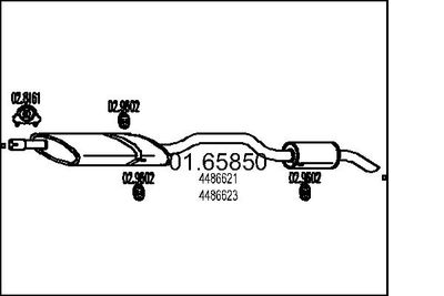 0165850 MTS Глушитель выхлопных газов конечный