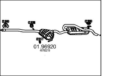 0196920 MTS Глушитель выхлопных газов конечный