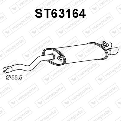 ST63164 VENEPORTE Глушитель выхлопных газов конечный