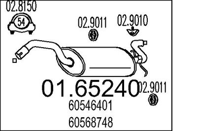 0165240 MTS Глушитель выхлопных газов конечный