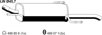 052283 ERNST Глушитель выхлопных газов конечный