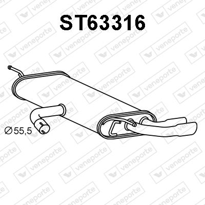 ST63316 VENEPORTE Глушитель выхлопных газов конечный