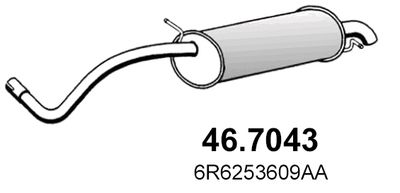 467043 ASSO Глушитель выхлопных газов конечный