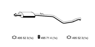 500029 ERNST Средний глушитель выхлопных газов