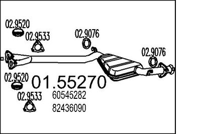0155270 MTS Средний глушитель выхлопных газов