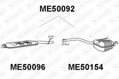 ME50092 VENEPORTE Глушитель выхлопных газов конечный