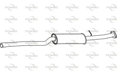 P29087 FENNO Средний глушитель выхлопных газов