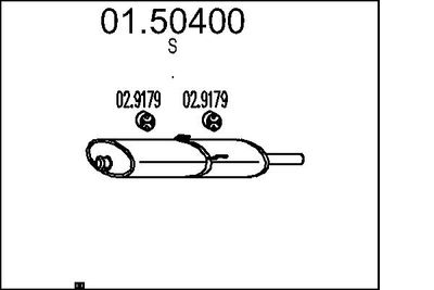 0150400 MTS Средний глушитель выхлопных газов