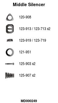 MD000249 FA1 Средний глушитель выхлопных газов