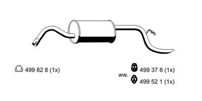 332040 ERNST Глушитель выхлопных газов конечный