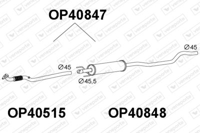 OP40847 VENEPORTE Предглушитель выхлопных газов