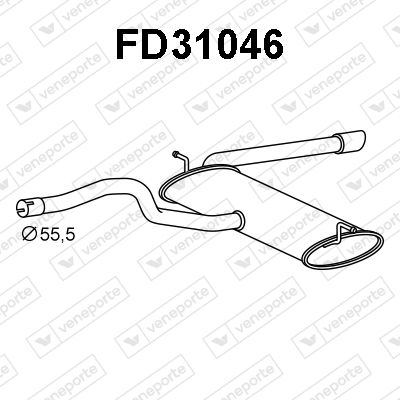 FD31046 VENEPORTE Глушитель выхлопных газов конечный