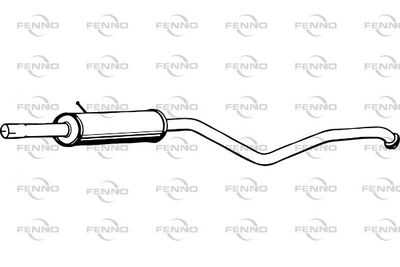 P5035 FENNO Средний глушитель выхлопных газов