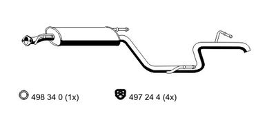 385015 ERNST Глушитель выхлопных газов конечный