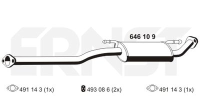 646109 ERNST Глушитель выхлопных газов конечный