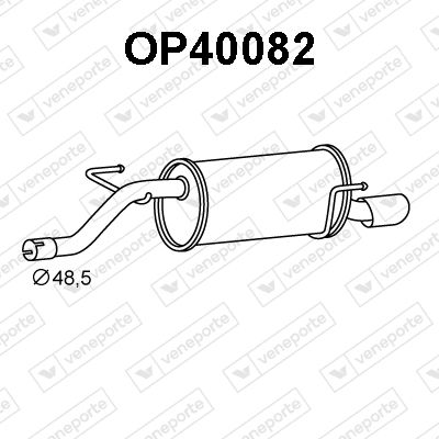 OP40082 VENEPORTE Глушитель выхлопных газов конечный