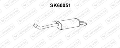 SK60051 VENEPORTE Глушитель выхлопных газов конечный