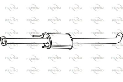 P31038 FENNO Средний глушитель выхлопных газов