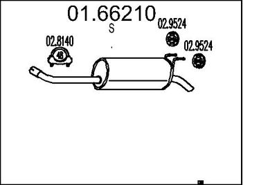 0166210 MTS Глушитель выхлопных газов конечный