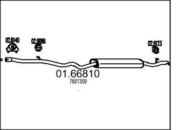 0166810 MTS Глушитель выхлопных газов конечный