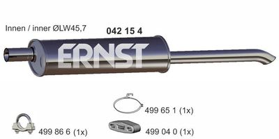 042154 ERNST Глушитель выхлопных газов конечный