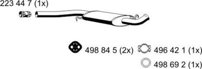 204026 ERNST Средний глушитель выхлопных газов