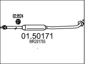 0150171 MTS Средний глушитель выхлопных газов
