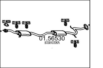 0156530 MTS Средний глушитель выхлопных газов