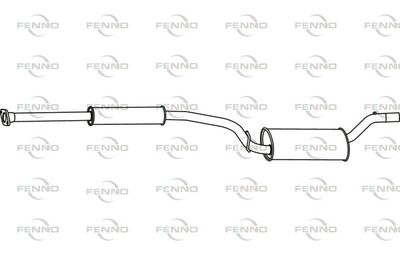 P3478 FENNO Средний глушитель выхлопных газов