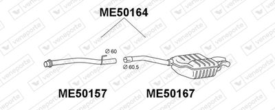 ME50164 VENEPORTE Глушитель выхлопных газов конечный