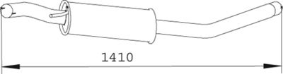 74328 DINEX Средний глушитель выхлопных газов