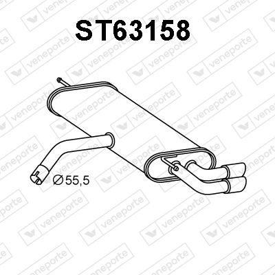 ST63158 VENEPORTE Глушитель выхлопных газов конечный