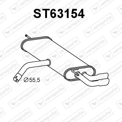 ST63154 VENEPORTE Глушитель выхлопных газов конечный