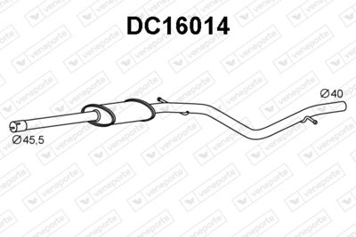 DC16014 VENEPORTE Средний глушитель выхлопных газов