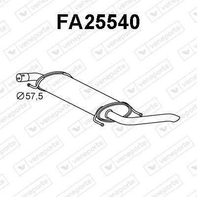 FA25540 VENEPORTE Глушитель выхлопных газов конечный