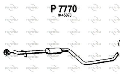 P7770 FENNO Средний глушитель выхлопных газов