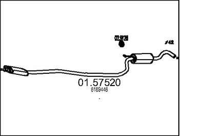 0157520 MTS Средний глушитель выхлопных газов