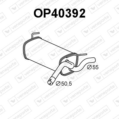 OP40392 VENEPORTE Глушитель выхлопных газов конечный