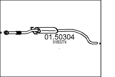 0150304 MTS Средний глушитель выхлопных газов